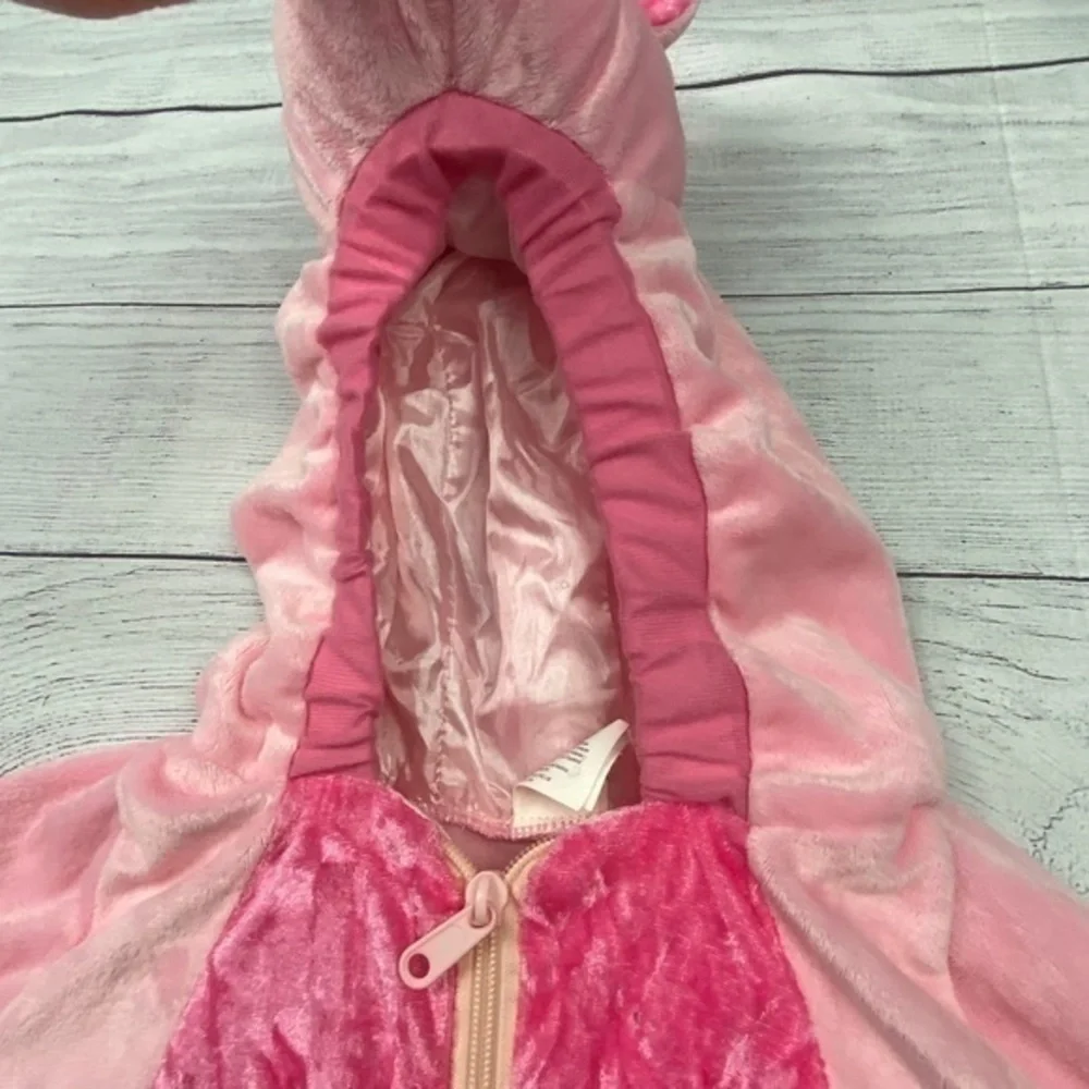 Pink Velour Unicorn Halloween Costume Toddler Girls Size 3 to 4 Years